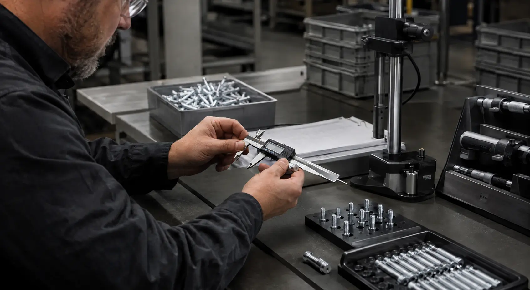 Representative dimensional inspection of production fasteners