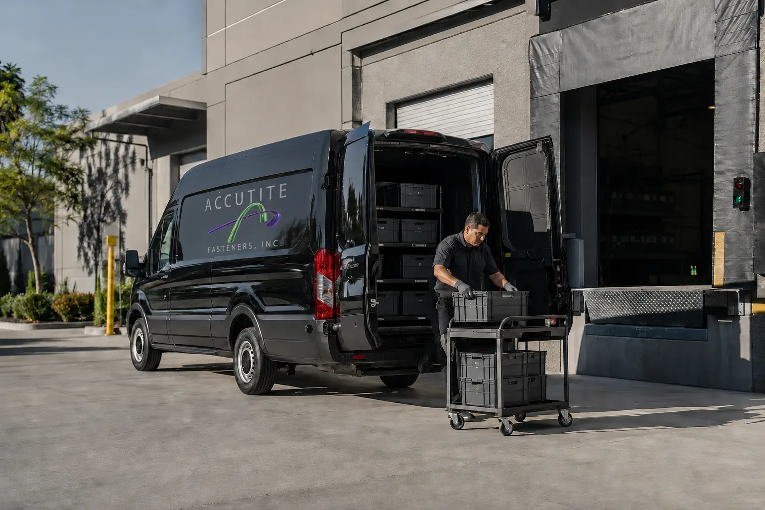Representative regional delivery of organized production supply totes